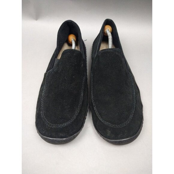 Isotoner Men’s Slippers Size 13-14 Black Memory Foam Moccasin House Shoes - Picture 2 of 11